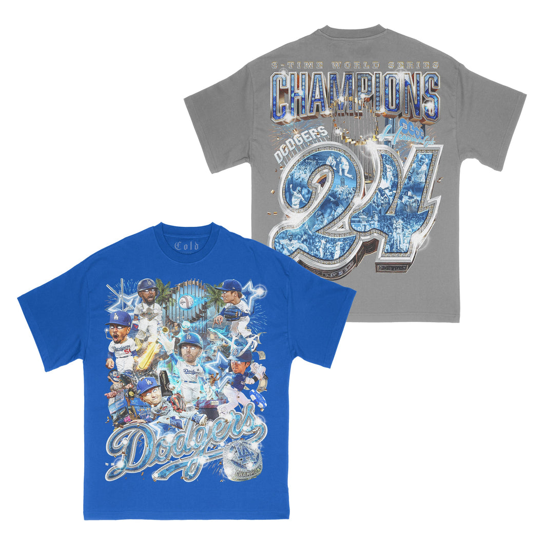 Bobblehead Dodgers Champs tee